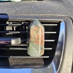 African Bloodstone Crystal Tower Vent Clip